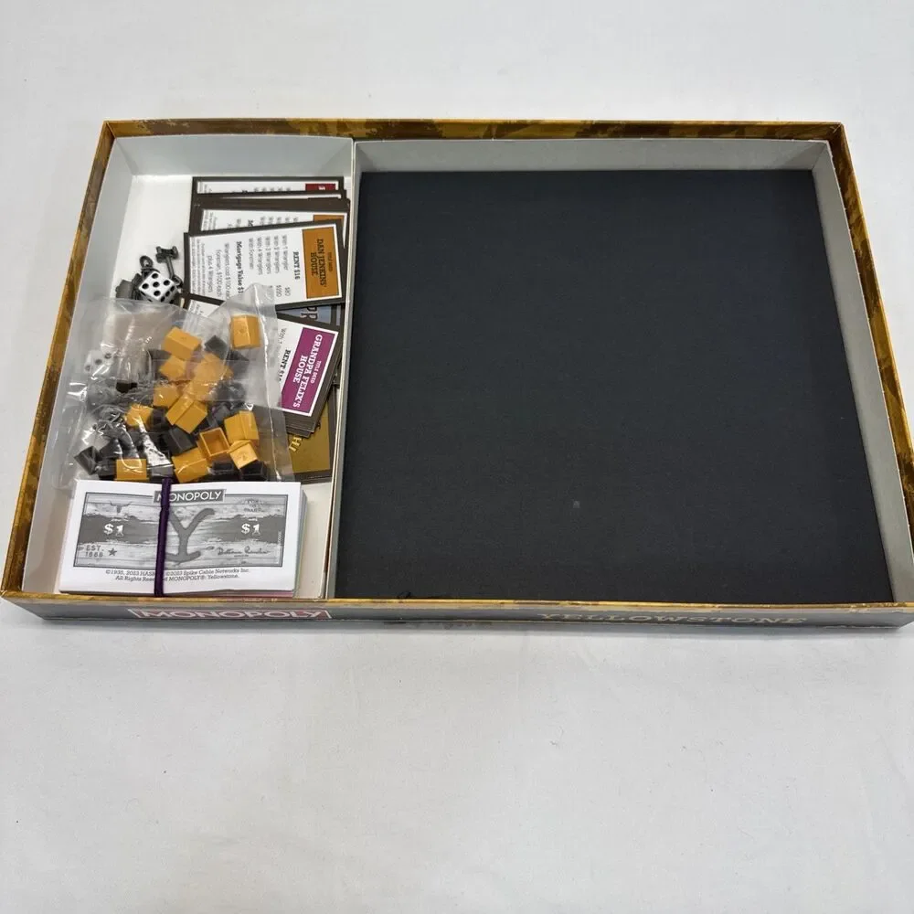 Monopoly Yellowstone Edition Board Game Complete 2–6 Players Western Open Box